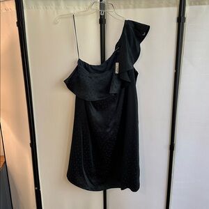 Madewell 100% silk forest green Polka Dot Dress